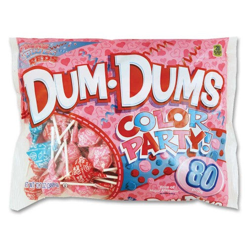Dum Dums Lollipop Pinks Blues & Reds; 13.7 Ounces; 12 Per Case