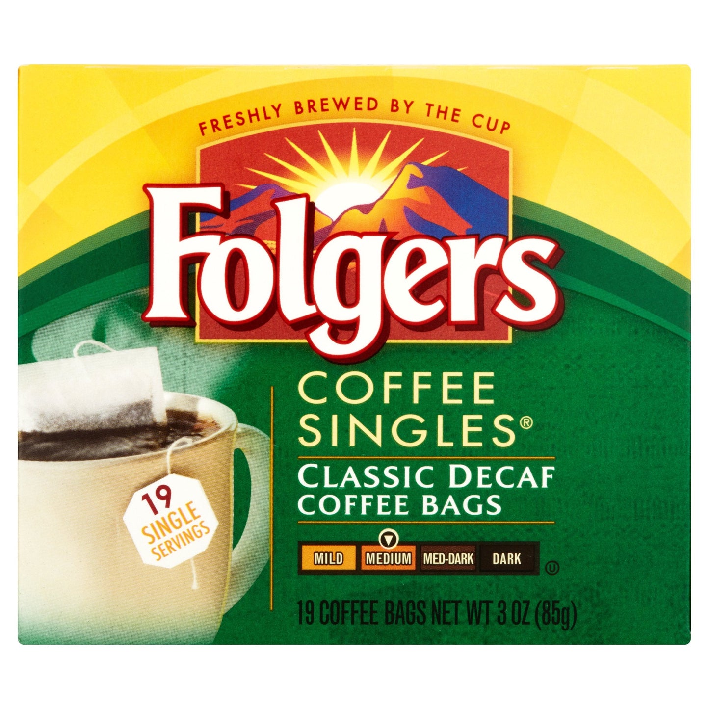 Folgers Coffee Singles Decaffeinated; 3 Ounces; 12 Per Case