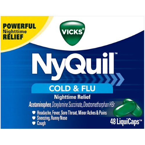Vicks Nyquil Nyquil Liquicaps; 48 Count; 3 Per Box; 4 Per Case - High Mart Wholesale
