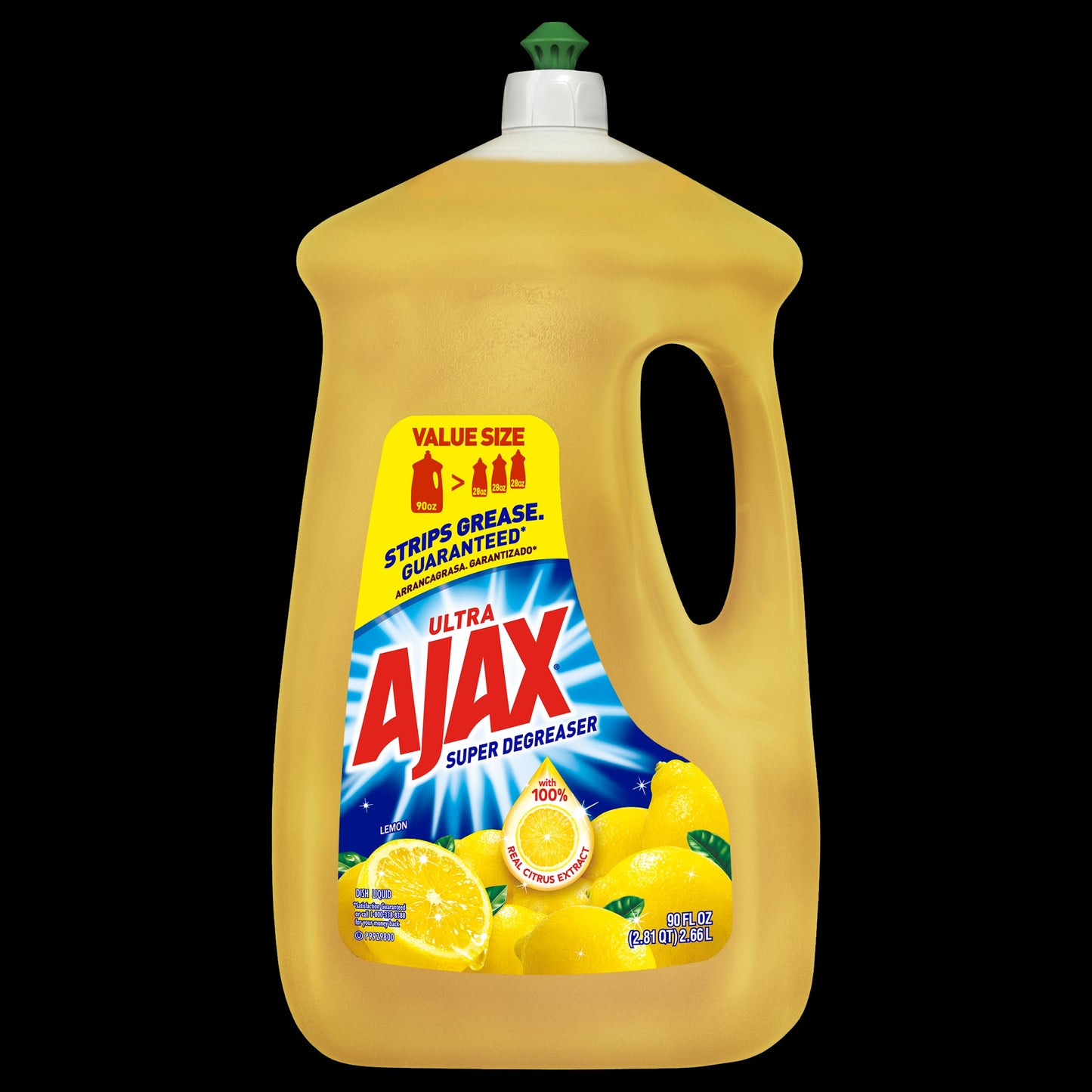 Ajax Dish Soap Lemon; 90 Fluid Ounces; 4 Per Case