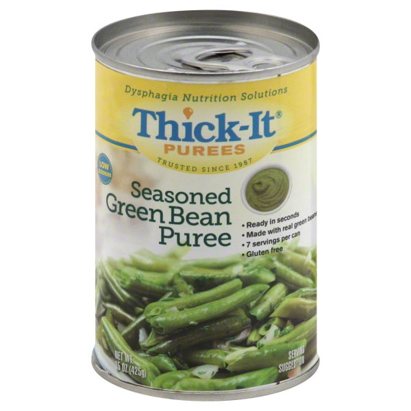 Thick-It Heat And Serve; Gluten & Cholesterol Free; Seasoned Green Bean Puree; 15 Ounce; 12 Per Case - High Mart Wholesale