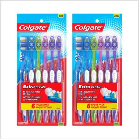 Colgate Extra Clean Manual Toothbrush Original; 6 Each; 6 Per Box; 2 Per Case