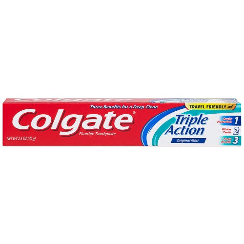 Colgate Toothpaste Triple Action Anticavity; 2.5 Ounces; 6 Per Box; 4 Per Case