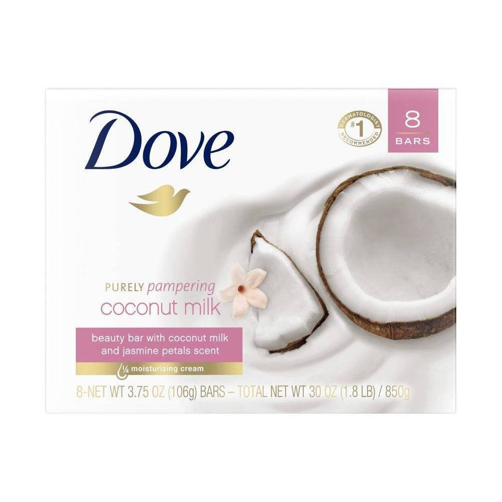 Dove Bar Soap Coconut Milk Cleansing; 30 Ounce; 9 Per Case