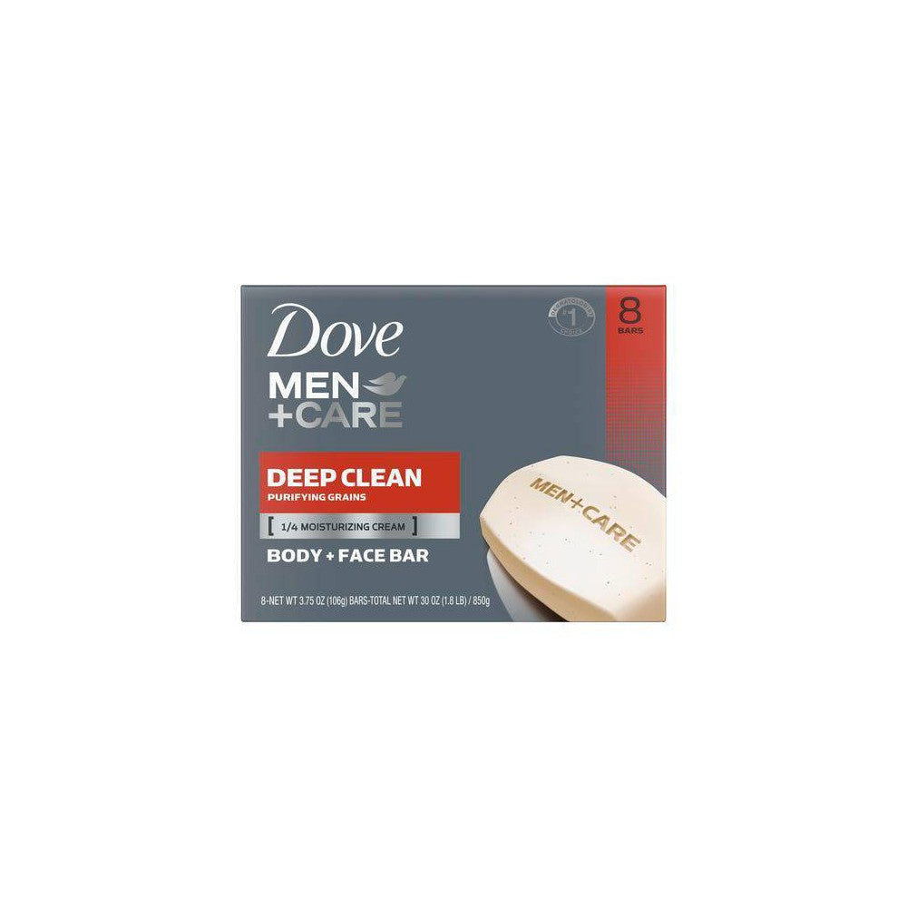 Dove Bar Soap Mens Deep Clean; 30 Ounces; 9 Per Case