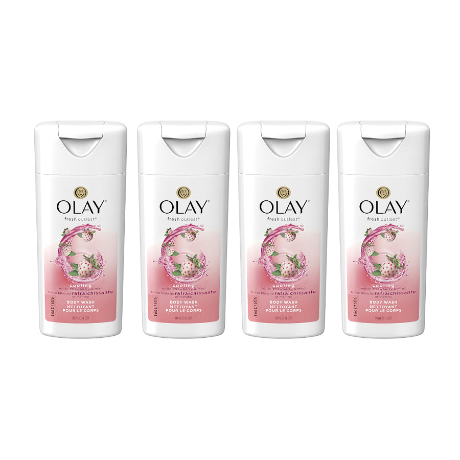 Olay Outlast White Strawberry Mint Body Wash; 3 Fluid Ounce; 6 Per Box; 4 Per Case