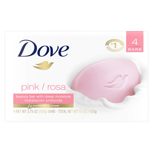 Dove Bar Soap Pink 3.75 Ounce; 15 Ounce; 18 Per Case