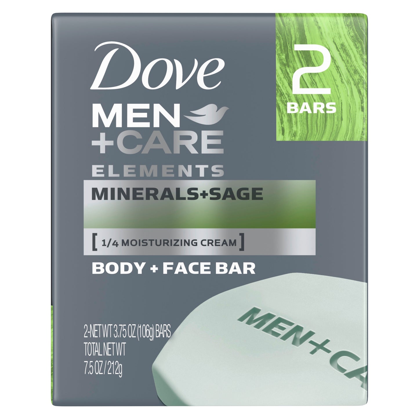 Dove Men + Care Bar Mineral Sage; 7.5 Ounces; 24 Per Case