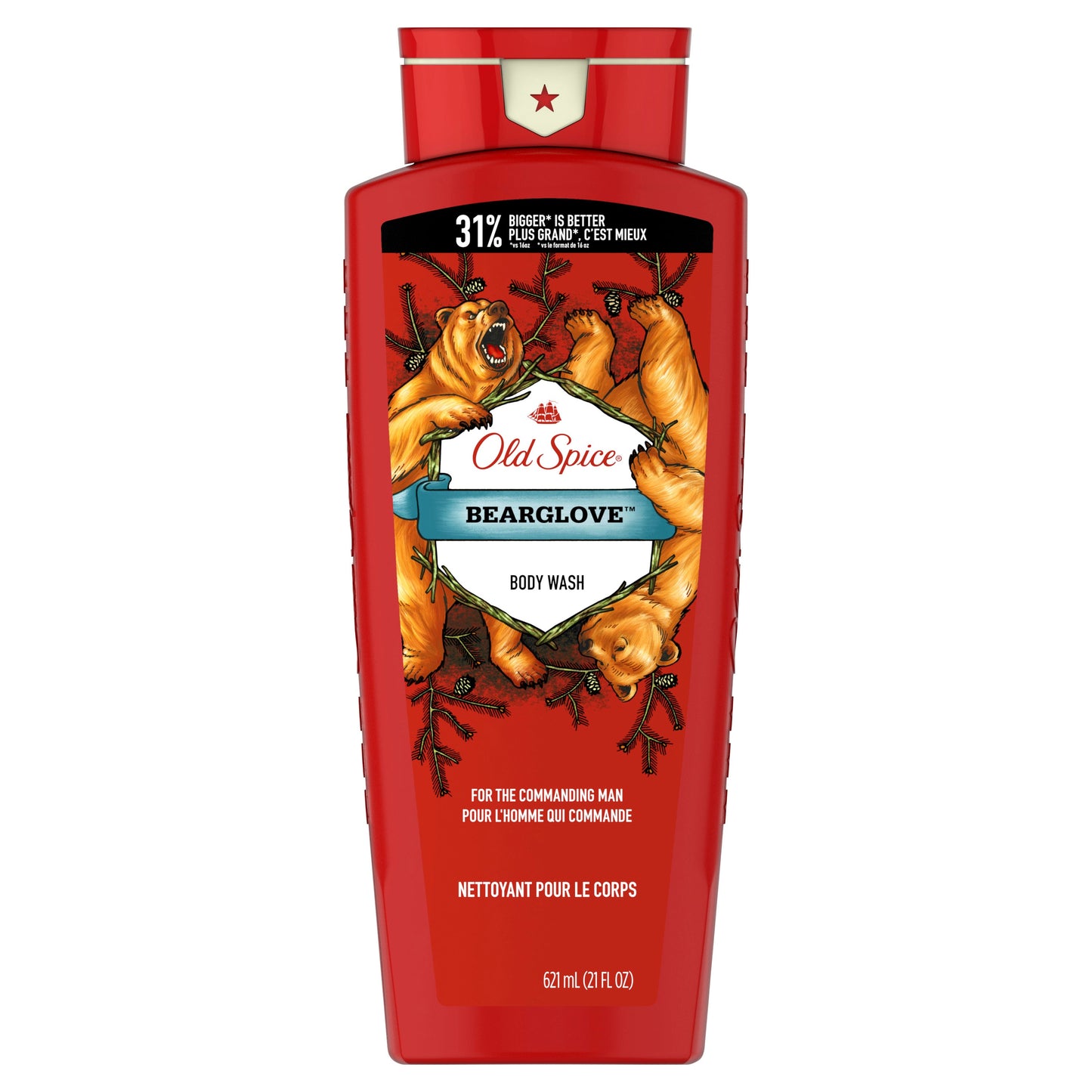 Old Spice Wild Bear Glove Body Wash For Men; 21 Fluid Ounces; 4 Per Case
