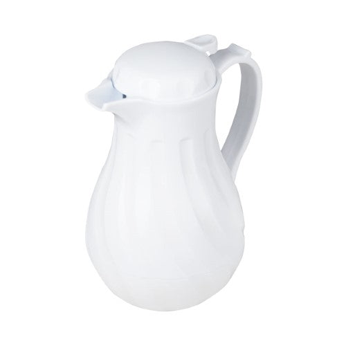 Winco Beverage Server 42 Ounce White Swirl Insulated; 1 Each - High Mart Wholesale