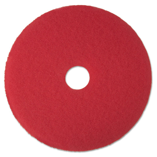 3M Red Buffer Floor Pad 13 Inches; 1 Count; 5 Per Case - High Mart Wholesale