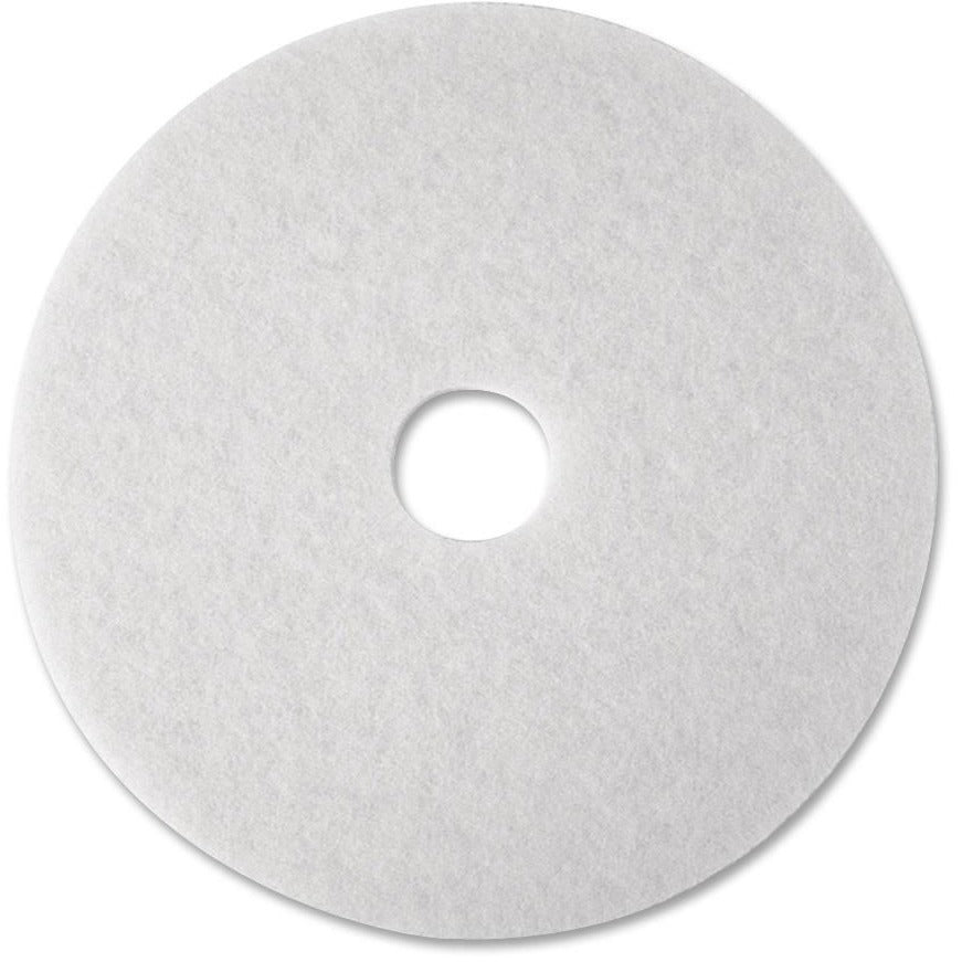 3M Floor Pad White Super Polish 12 Inch; 1 Count; 5 Per Case - High Mart Wholesale