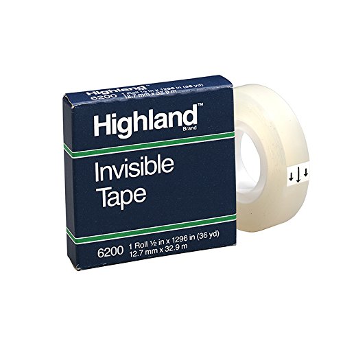 Highland Tape .5"X36yds Invisible; 12 Count; 1 Per Box; 12 Per Case