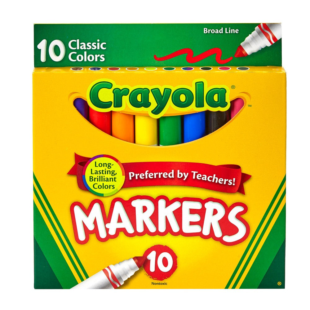 Crayola Marker 10 Cut Classic Broad Line; 10 Count; 6 Per Box; 4 Per Case