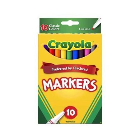 Crayola Marker 10 Cut Classic Fine Line; 10 Count; 6 Per Box; 4 Per Case