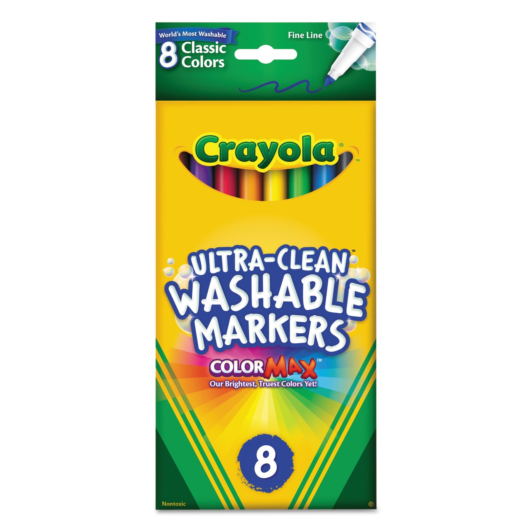 Crayola Washable Marker 8 Ct Classic Fine; 8 Count; 6 Per Box; 4 Per Case - High Mart Wholesale