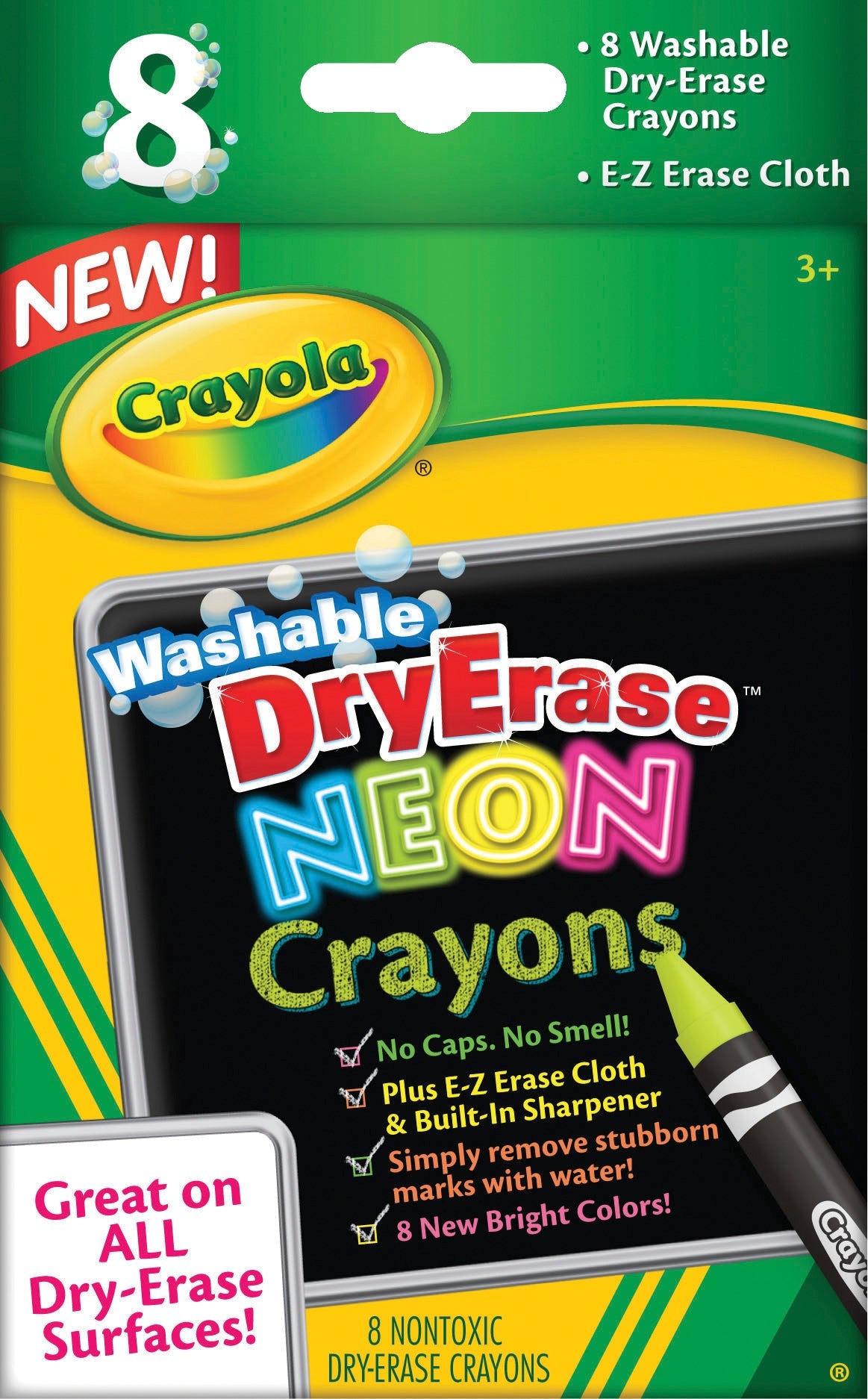 Crayola Crayon Dry Erase Neon 8 Count; 8 Each; 6 Per Box; 4 Per Case - High Mart Wholesale