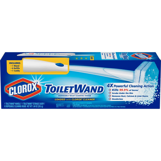 Clorox Toilet Wand With Caddy; 1 Count; 6 Per Case - High Mart Wholesale