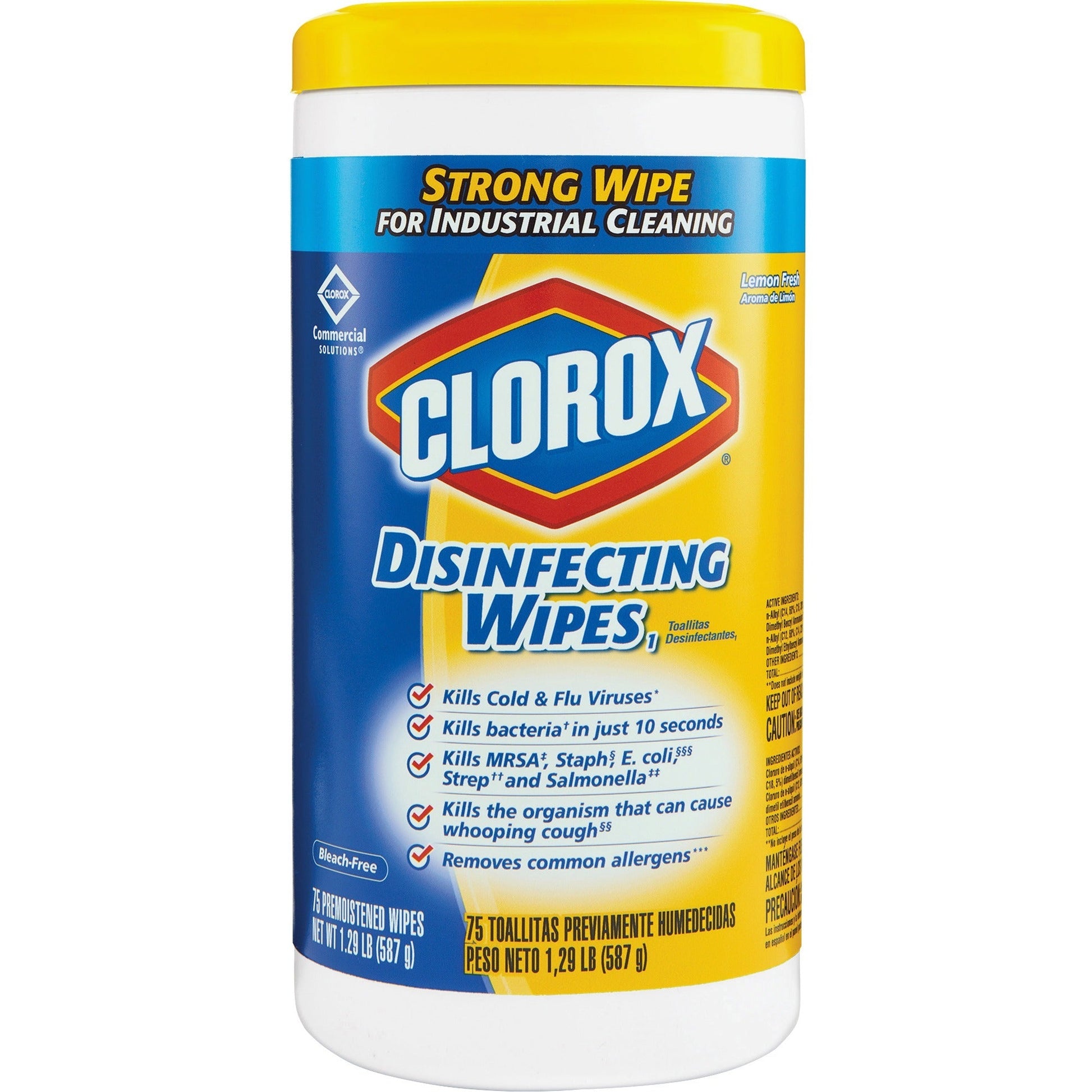 Cloroxpro Disinfectant Lemon Commercial Solutions Wipes; 75 Count; 6 Per Case - High Mart Wholesale