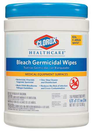 Clorox Healthcare Wipes Commercial Solutions Germicidal; 150 Count; 6 Per Case - High Mart Wholesale