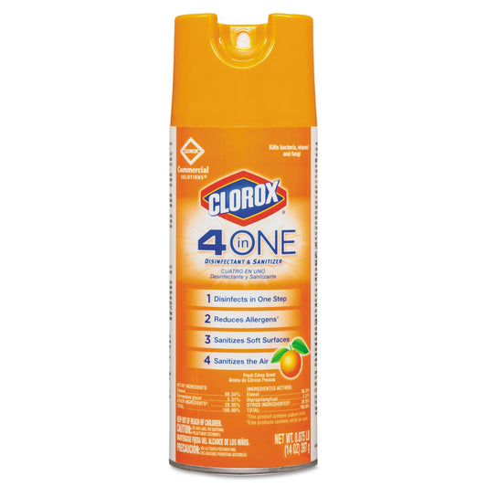 Cloroxpro 4 In 1 Commercial Solutions Disinfectant & Sanitizer; 14 Ounces; 12 Per Case - High Mart Wholesale