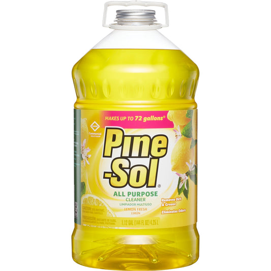 Pine Sol Cleaner Commercial Solutions Lemon Fresh; 144 Fluid Ounces; 3 Per Case