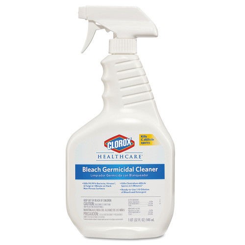 Clorox Healthcare Cleaner Disinfectant With Bleach Spray; 32 Fluid Ounces; 6 Per Case - High Mart Wholesale