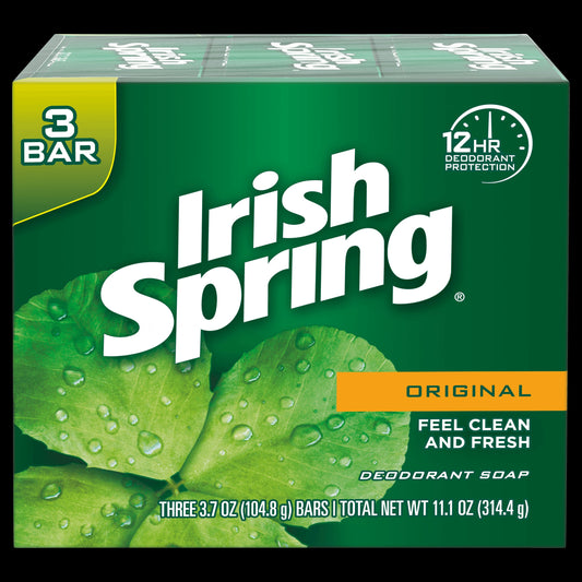 Irish Spring Bar Soap Original 3 Bar; 11.25 Ounce; 18 Per Case