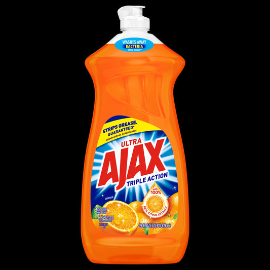 Ajax Dishwashing Liquid Anti-Bacterial Orange; 28 Fluid Ounces; 9 Per Case