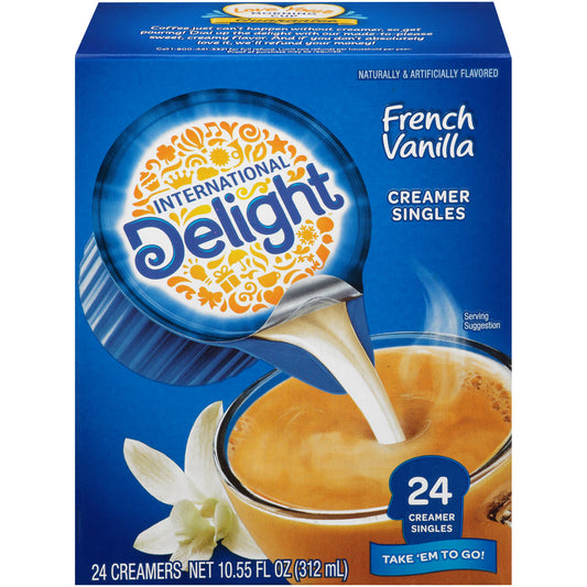 International Delight French Vanilla Creamer Single Serve; 24 Count; 6 Per Case