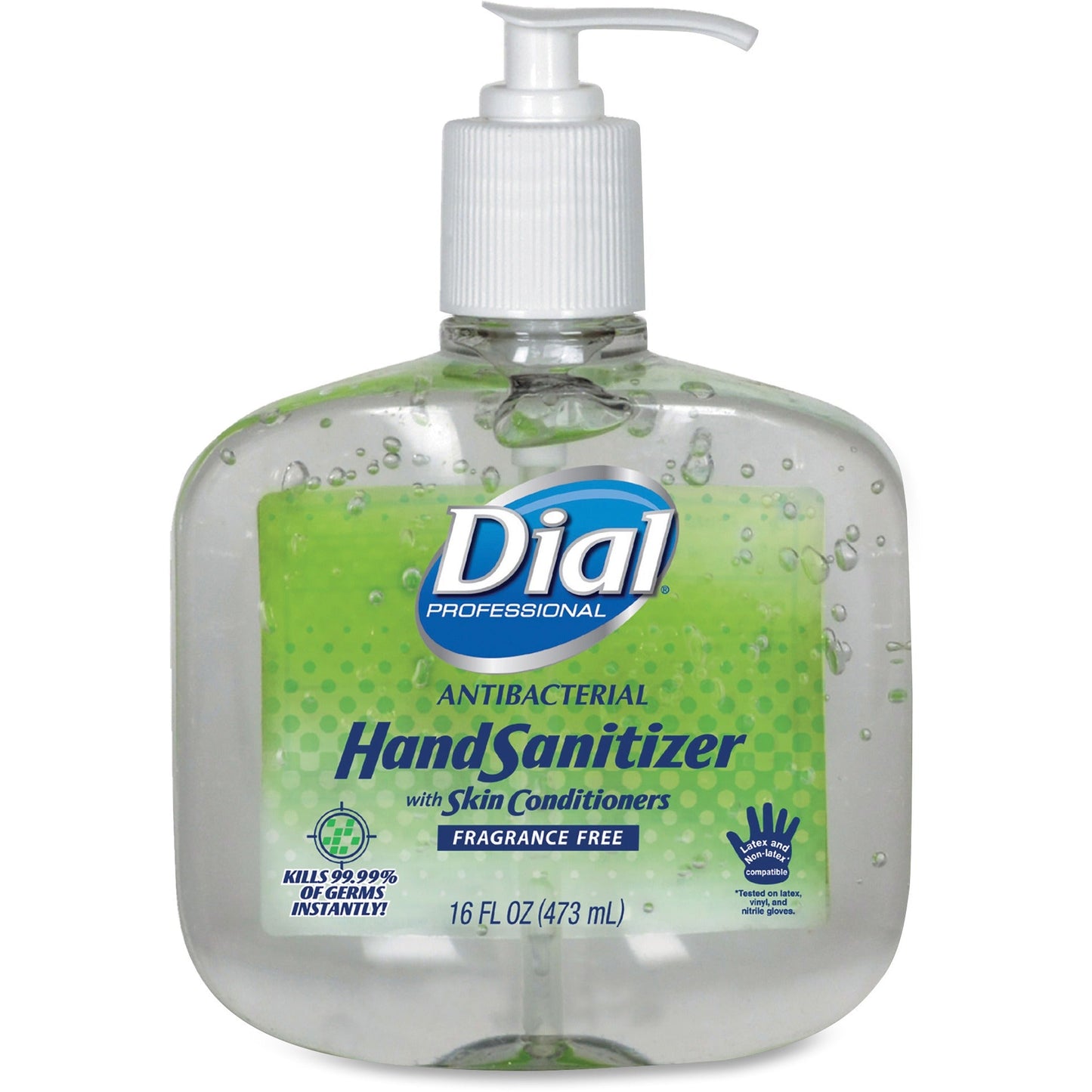 Dial Hand Sanitizer Fragrance Free; 16 Fluid Ounces; 8 Per Case