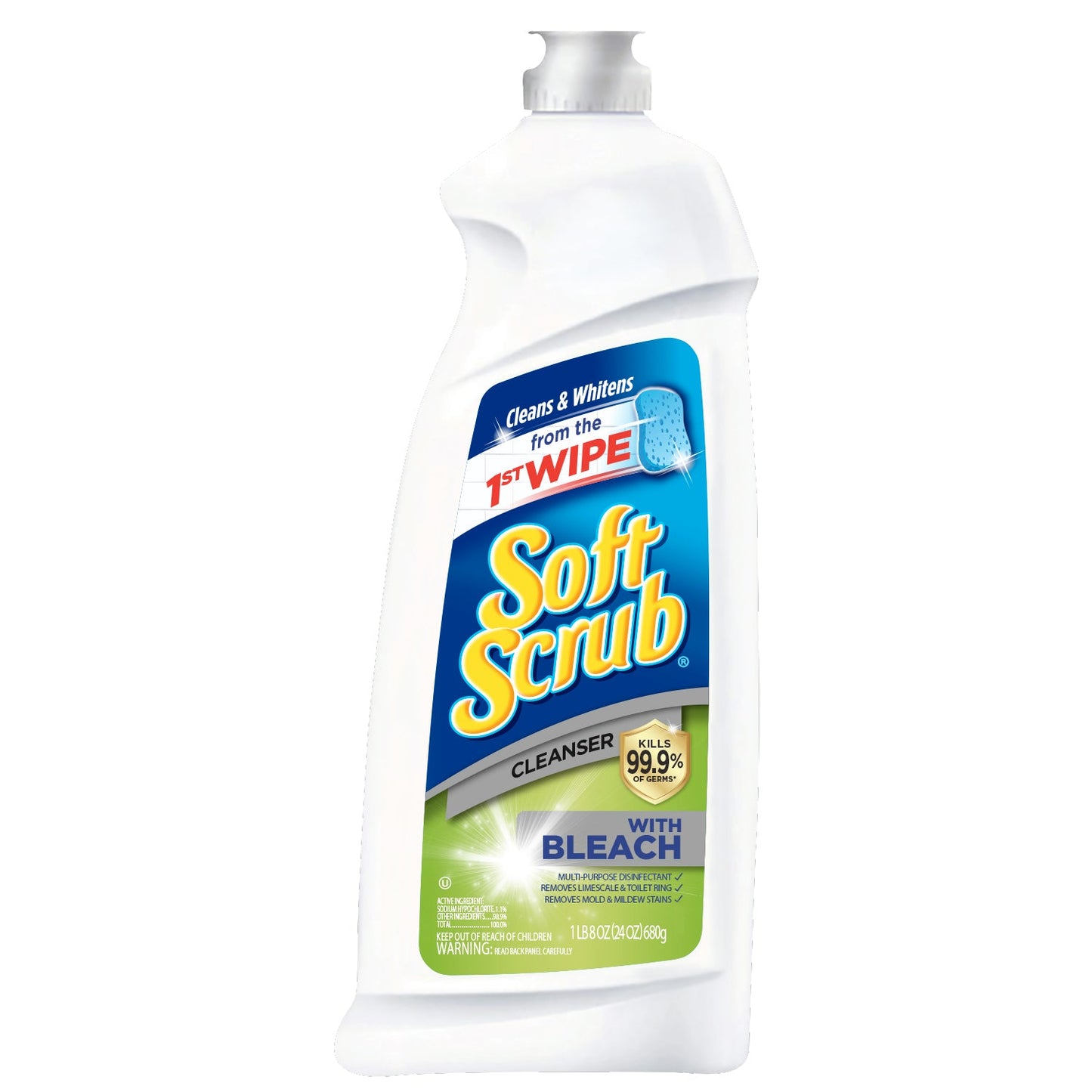 Soft Scrub Cleanser W/ Bleach; 24 Fluid Ounces; 9 Per Case