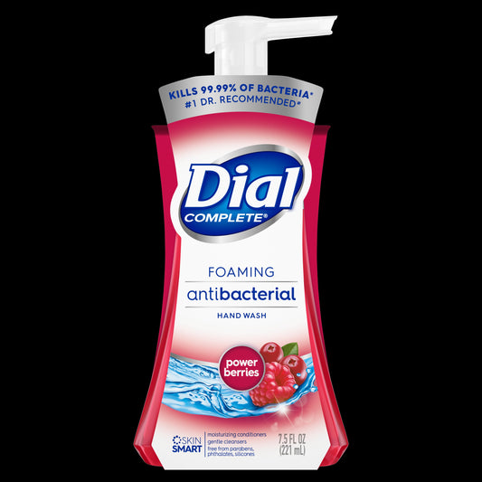 Dial Complete Power Berries Antibacterial Foaming Hand Wash Pump; 7.5 Ounces; 8 Per Case