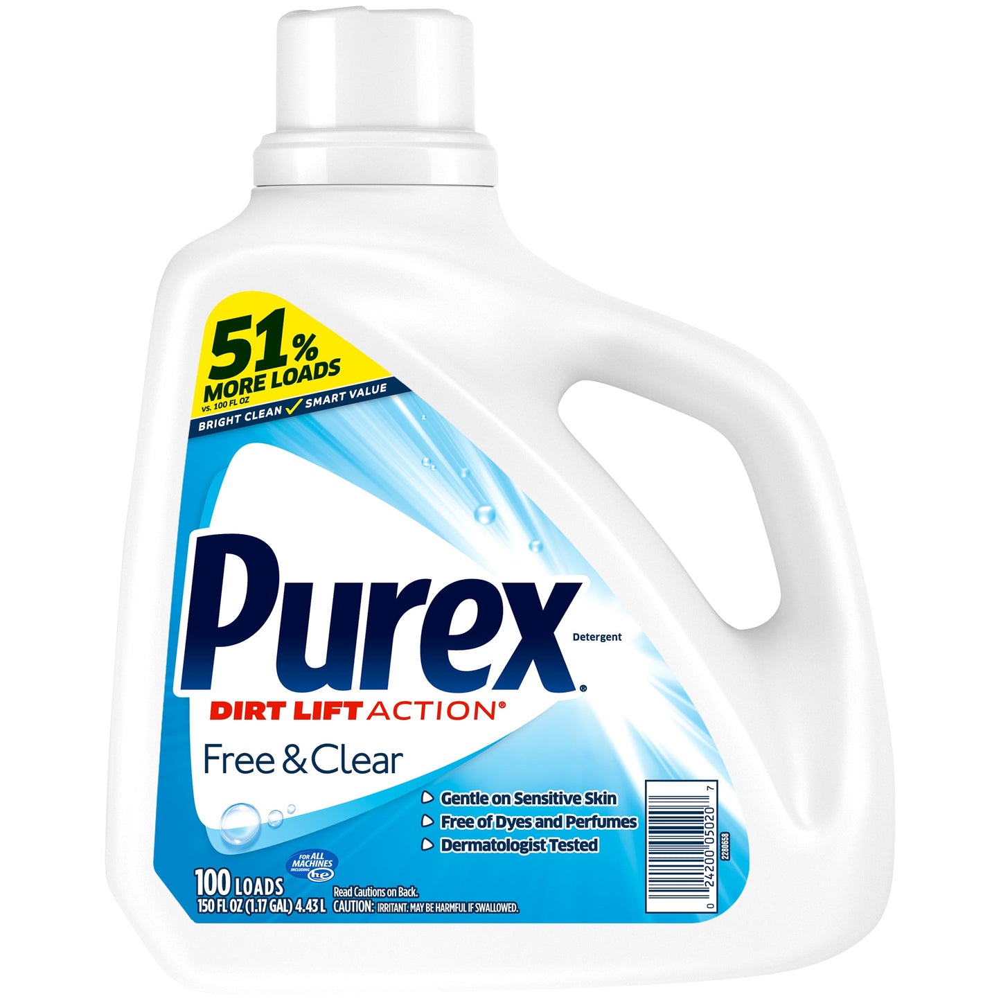 Purex Liquid Detergent Free & Clear; 150 Fluid Ounces; 4 Per Case