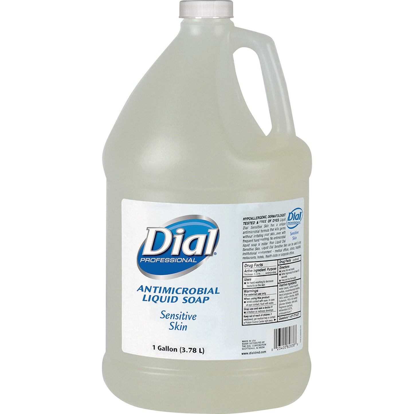 Dial Sensitive Skin Antimicrobial Liquid Hand Soap; 128 Fluid Ounces; 4 Per Case