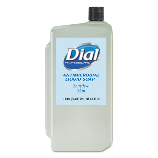 Dial Sensitive Skin Antimicrobial Liquid Hand Soap Refill; 33.81 Fluid Ounces; 8 Per Case