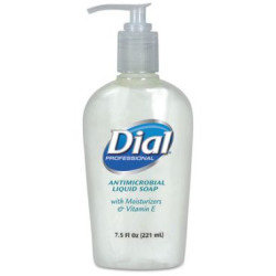 Dial Antimicrobial With Moisturizers Liquid Hand Soap Pump; 7.5 Fluid Ounces; 12 Per Case