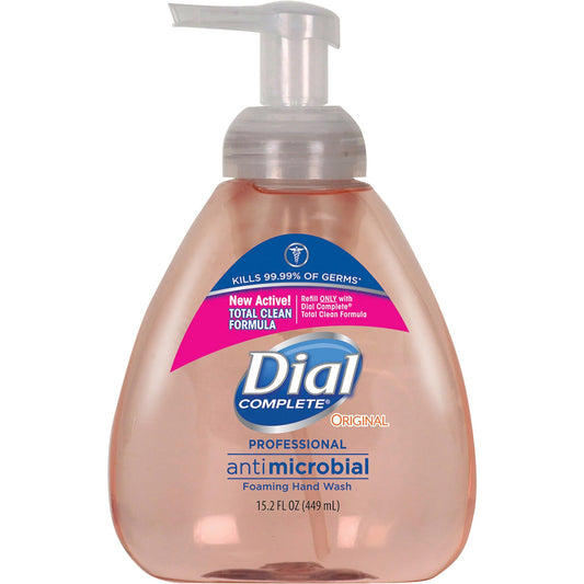 Dial Complete Original Antimicrobial Foaming Hand Wash Pump; 15.2 Fluid Ounces; 4 Per Case