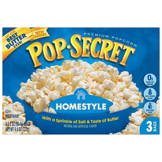 Pop Secret Homestyle Popcorn; 9.6 Ounces; 6 Per Case