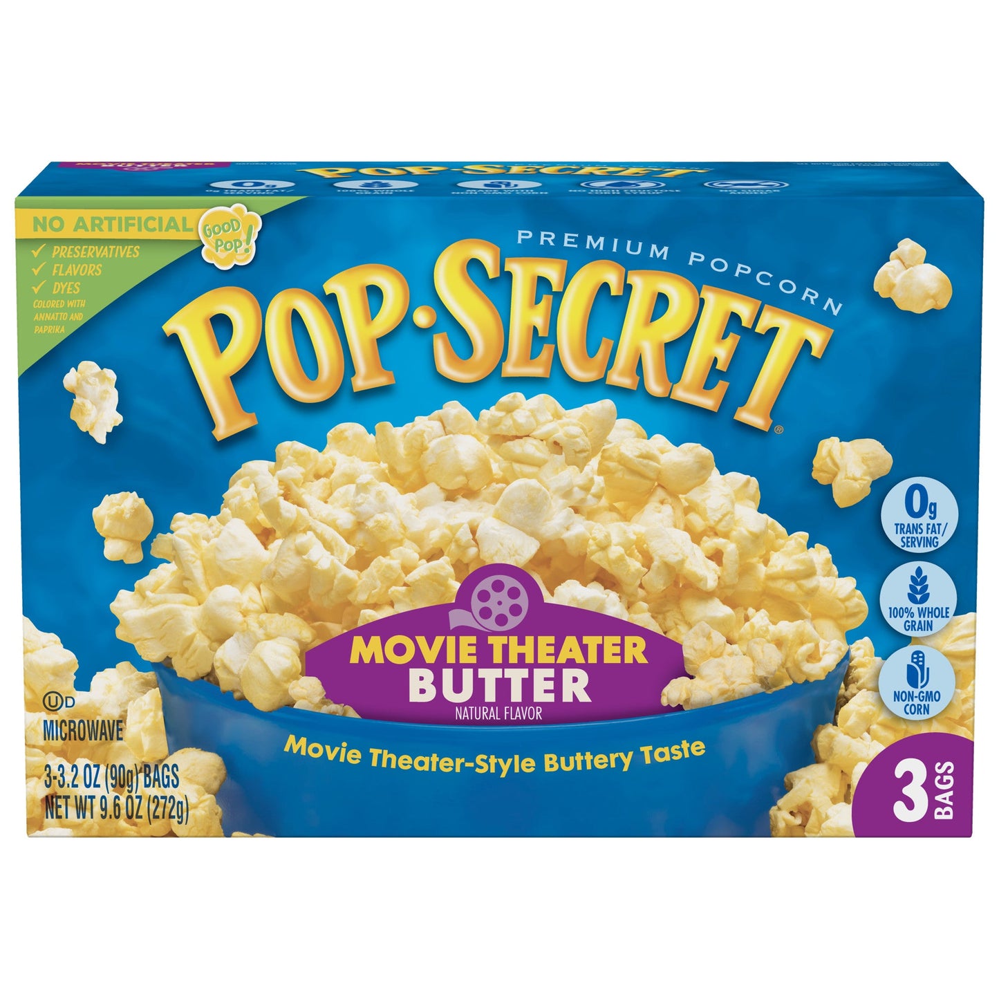 Pop Secret Movie Theater Butter Popcorn; 9.6 Ounces; 6 Per Case