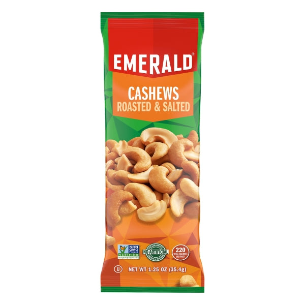 Emerald Cashews Half Pieces; 1.25 Ounces; 12 Per Box; 3 Per Case