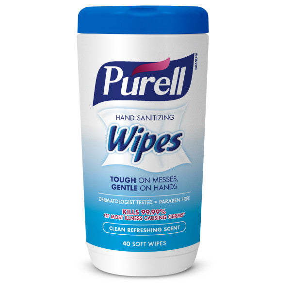 Purell Clean Refreshing Scent Canister Wipes; 40 Count; 6 Per Case