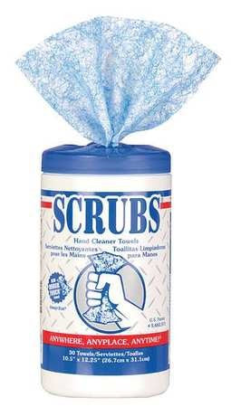 Scrubs Scrub Hand Cleaner Towel; 30 Count; 6 Per Case - High Mart Wholesale