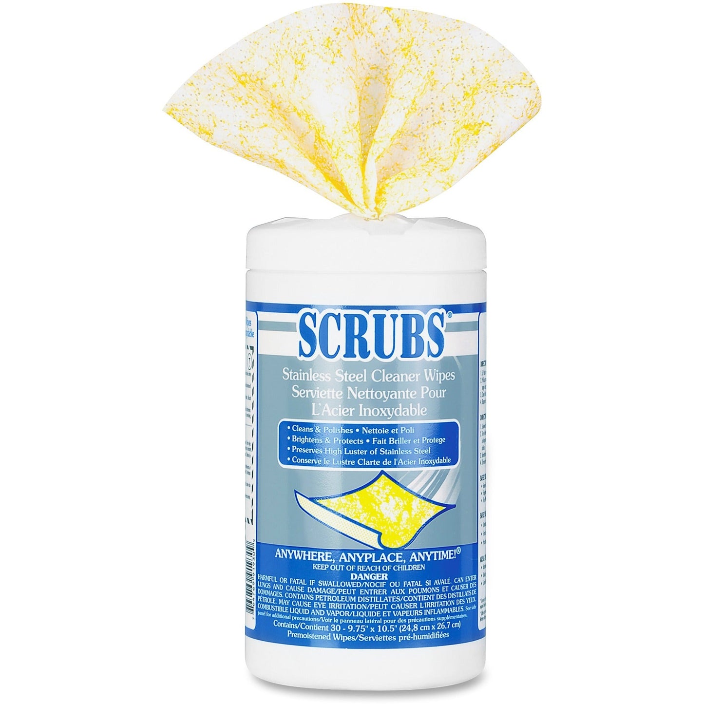 Scrubs Scrub Stainless Steel Cleaner Towel; 30 Count; 6 Per Case - High Mart Wholesale