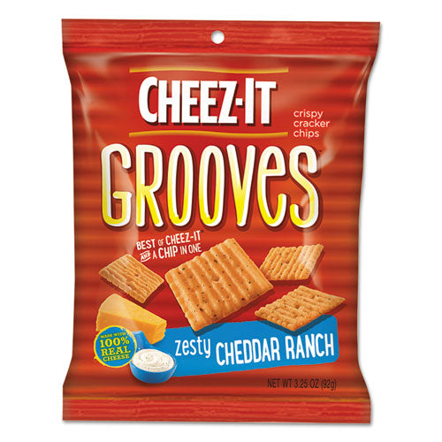 Cheez-It Grooves Zesty Cheddar Ranch Crackers; 3.25 Ounces; 6 Per Case