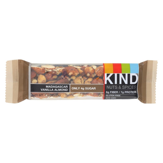 Kind Healthy Snacks Bar Madagascar Vanilla Almond Bar 1.4 Ounces - 12 Per Pack - 6 Packs Per Case; 1.4 Ounce; 12 Per Box; 6 Per Case - High Mart Wholesale