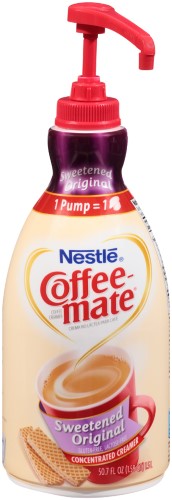 Coffee-Mate Sweetened Original Pump Concentrate Liquid Creamer; 1.58 Quart; 2 Per Case - High Mart Wholesale