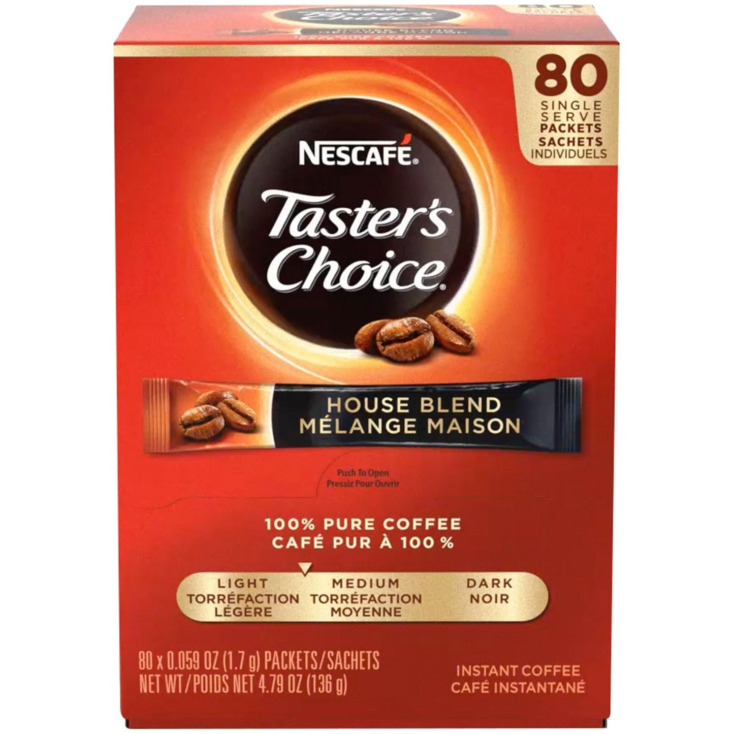 Nescafe Taster's Choice Stick Pack; 4.79 Ounces; 6 Per Case