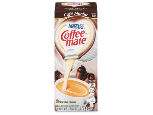 Coffee-Mate Cafe Mocha Single Serve Liquid Creamer; 18.7 Fluid Ounces; 4 Per Case - High Mart Wholesale