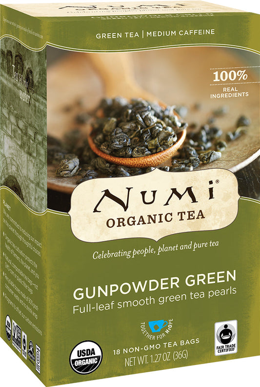 Numi Gunpowder Green Tea; 18 Count; 6 Per Case - High Mart Wholesale